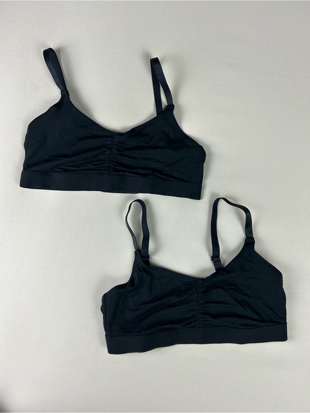 Quince Micromodal Ruched Bralette (2-pack)